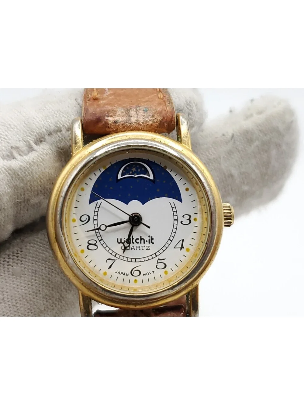 Watch It Quartz Watch New Battery Womens Gold Tone 24mm